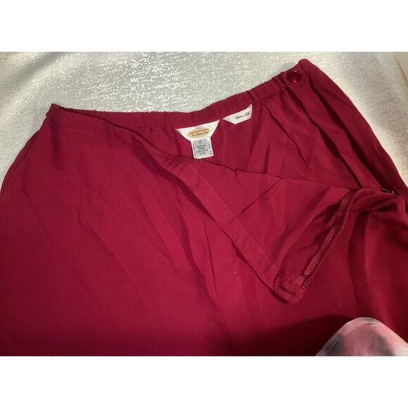 Vtg Talbots Red 100% Pure Silk Business Casual Dress Pants Sz 12 - Picture 5 of 10